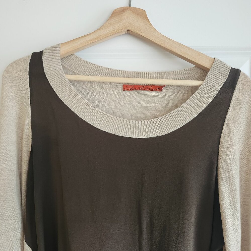 Beige and green sweater - feel the piece